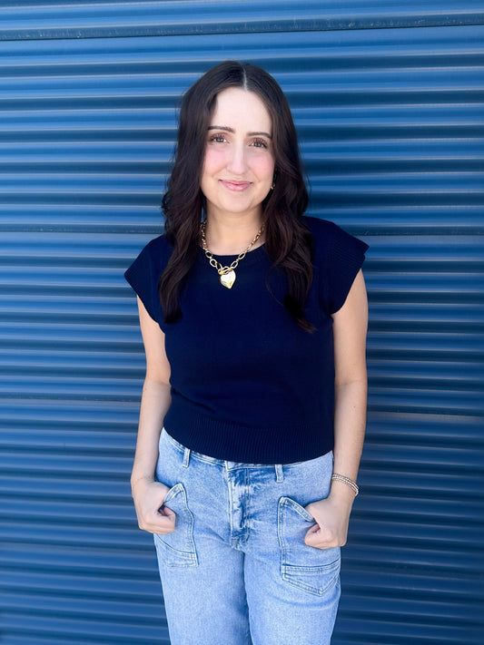 Bluebird Knit Top Front