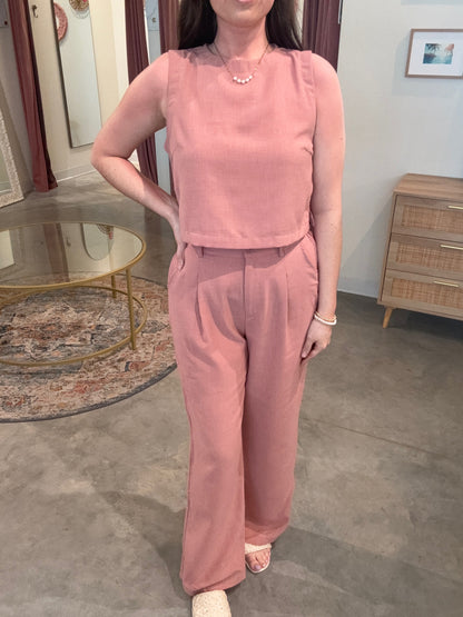 Rosewater Linen Top