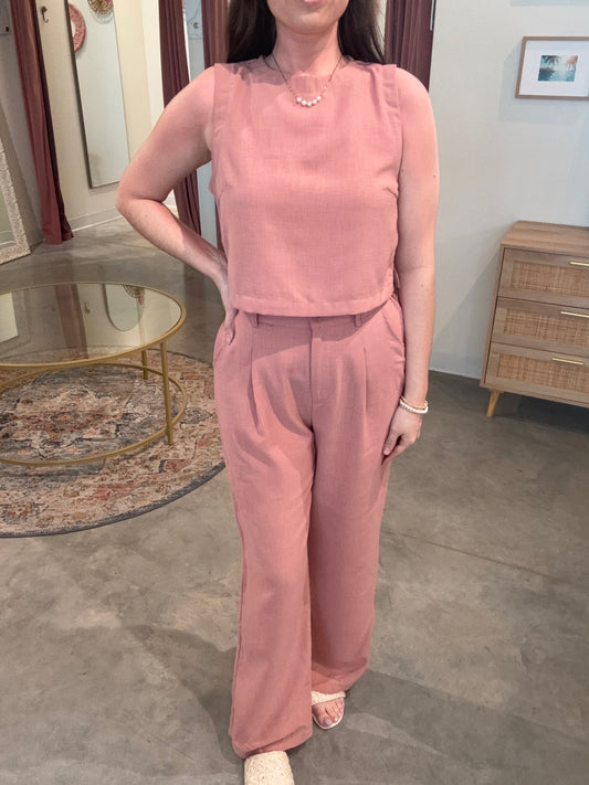 Rosewater Linen Top