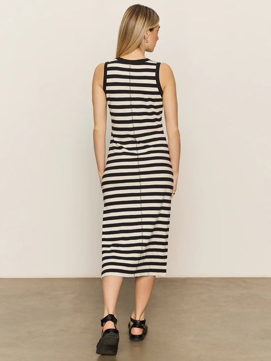 Sanctuary | Bold Stripe Midi Dress with Contrast Trim