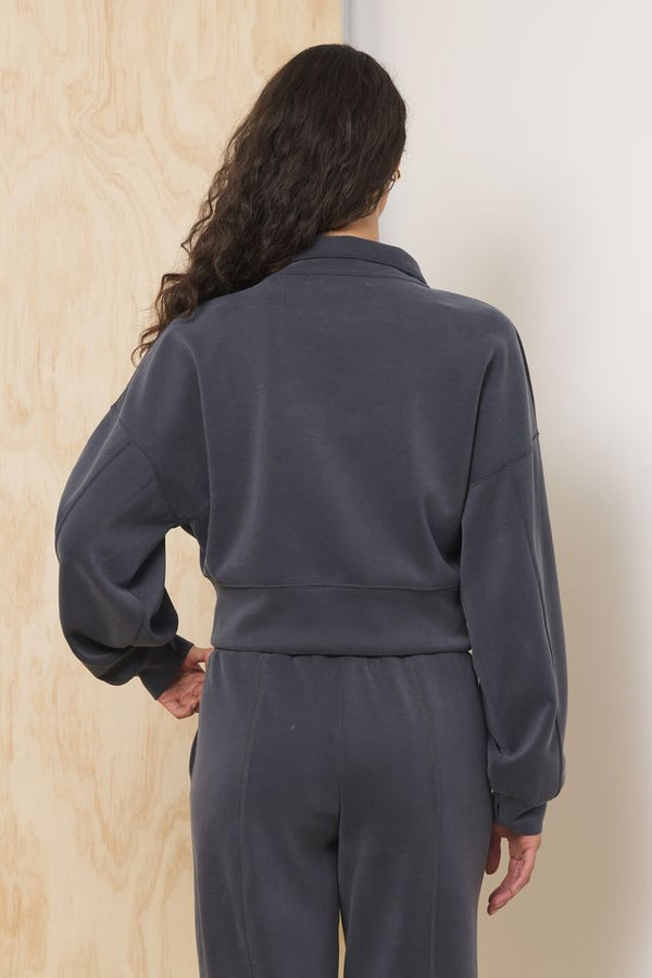 The Luxe Graphite Cloud Quarter Zip