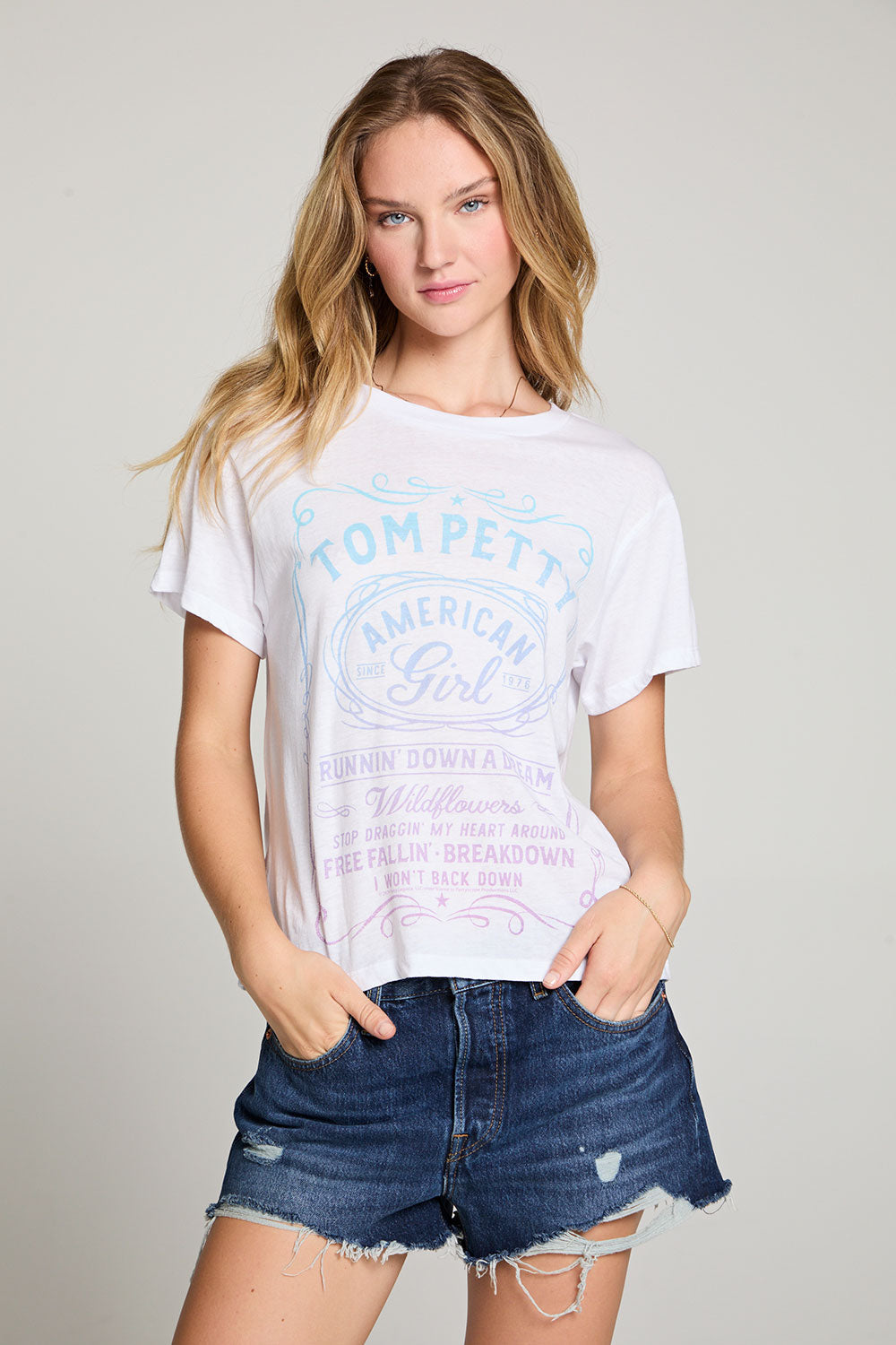 Chaser Tom Petty American Girl Gradient Crewneck Tee