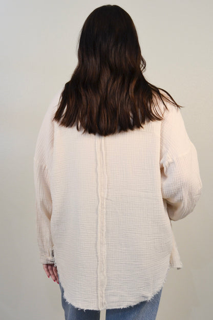 Gauze Button Up Shirt