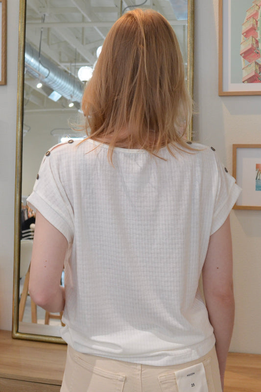 The Pretty in Pointelle Button Top