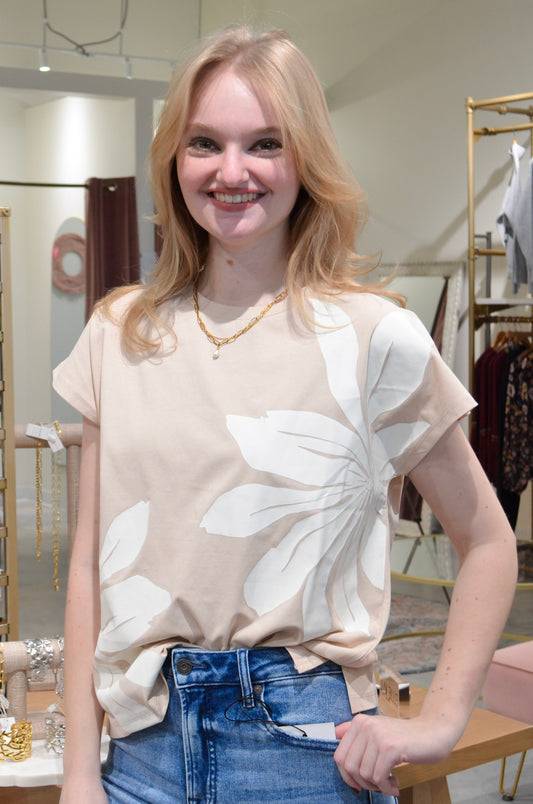 The Still Life Floral Short Sleeve Top