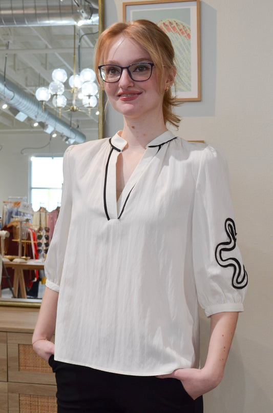 The Artful Layers Appliqué Blouse