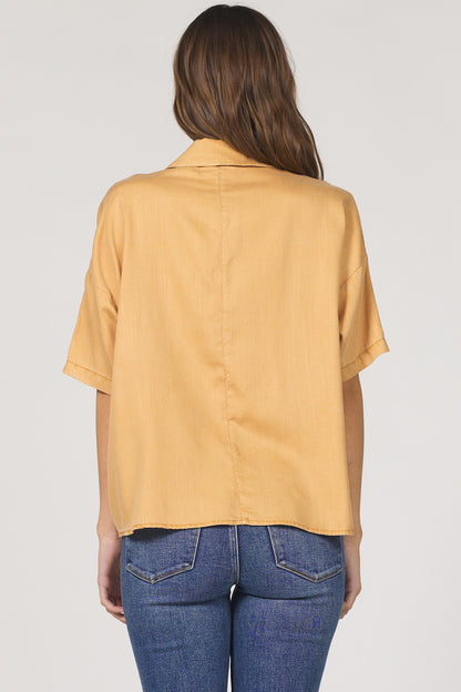 Dear John | Belle Short Sleeve Pop Over Top Back