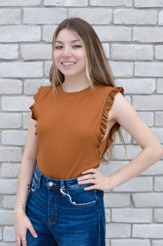 Dear John | Bridgette Ruffle Sleeve Top Front