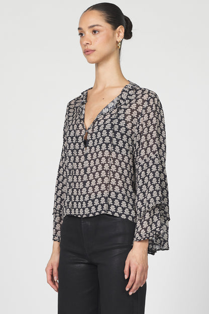 Dear John | Jaquel Long Sleeve W/ Ruffle Detail Brand Photo Side View