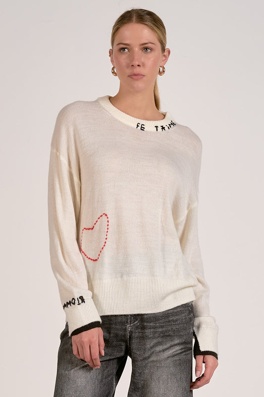 Elan Amour Simple Stitch Sweater