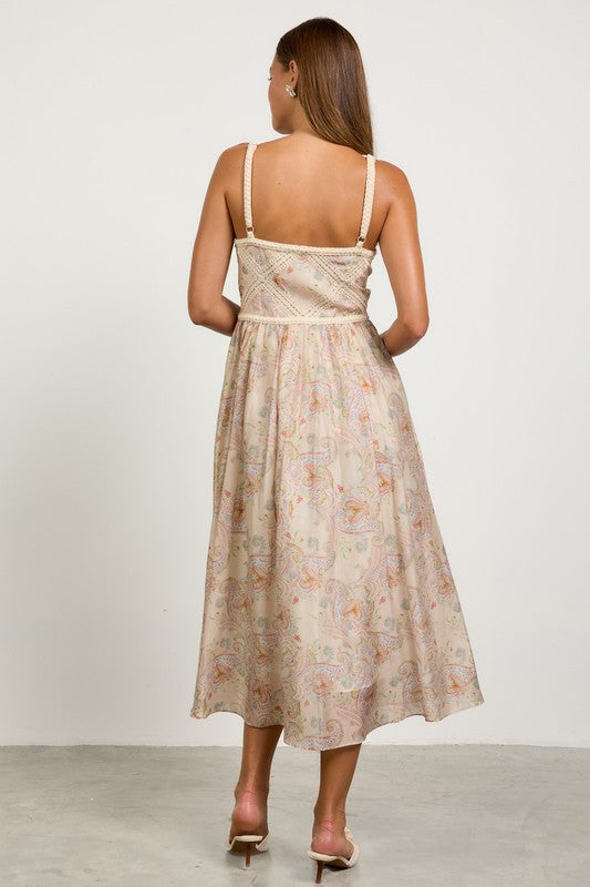 Halter Neck Floral Dress - back
