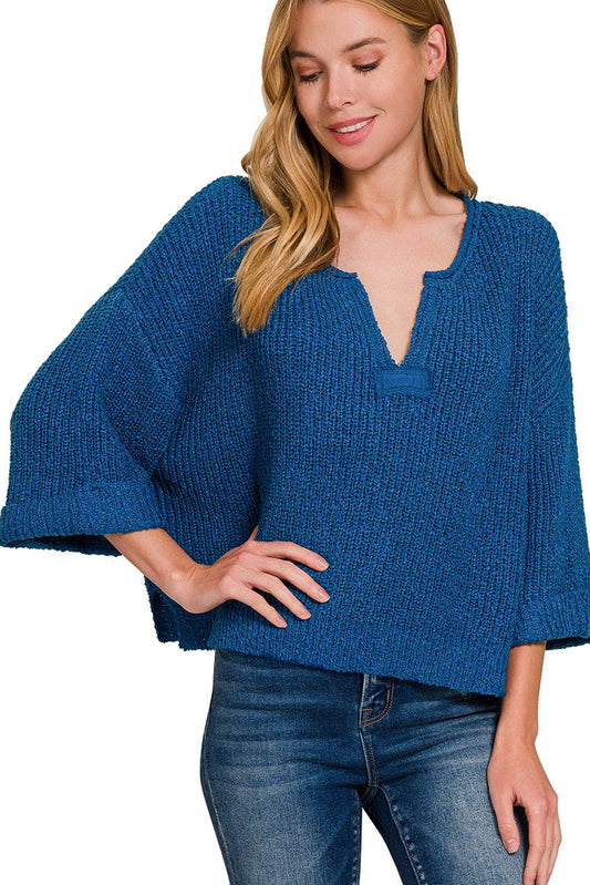 Harper Patch Sweater Classic Blue Front