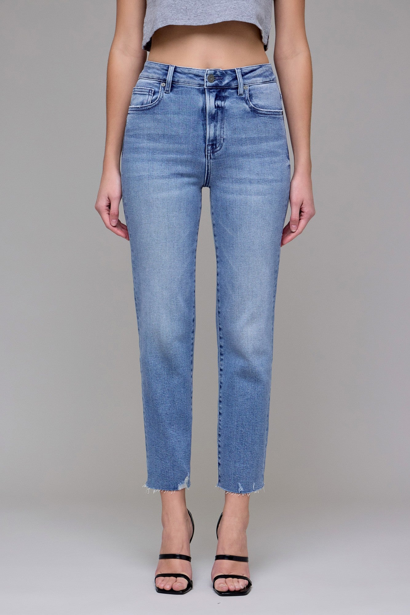 Hidden | Tracey High Rise Cropped Straight