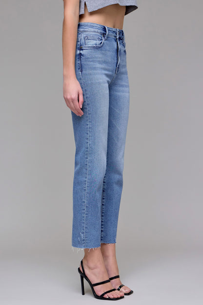 Hidden | Tracey High Rise Cropped Straight Side