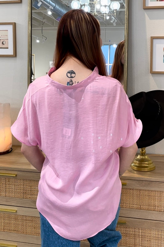 The Lavender Breeze Drop Shoulder Blouse