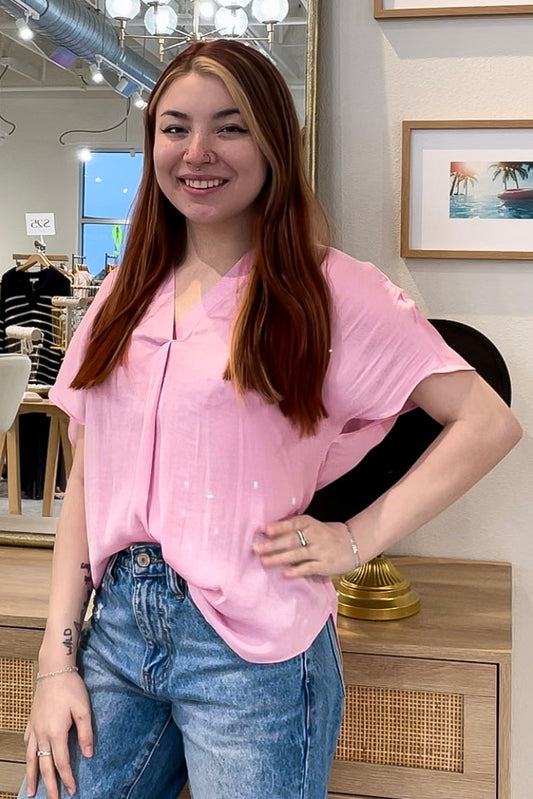 The Lavender Breeze Drop Shoulder Blouse