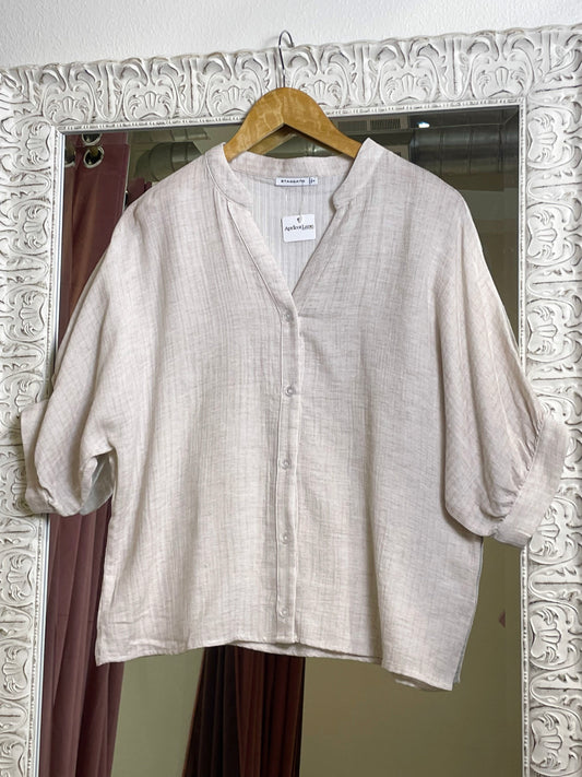 The Modern Neutral Button Down