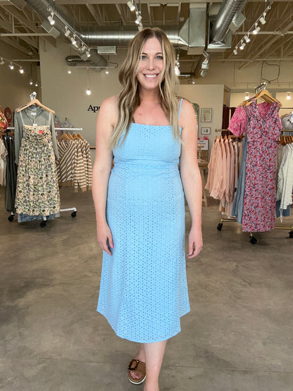 Skyline Eyelet Midi Dress