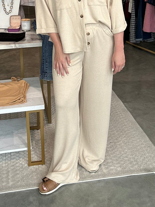 Sandstone Wide Leg Pants