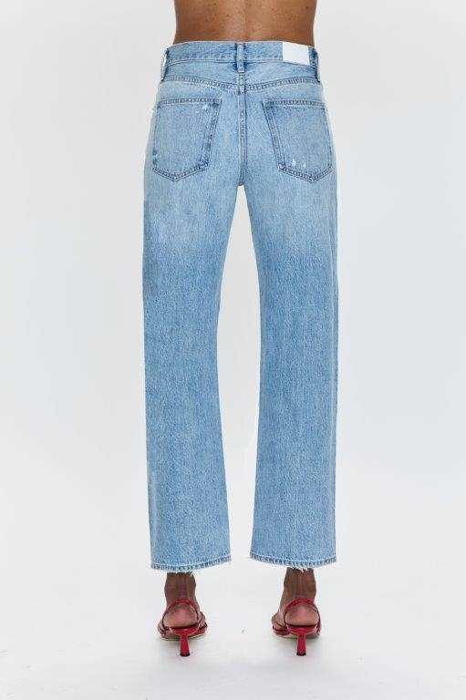 Pistola | Lexi Mid Rise Bowed Straight Jeans