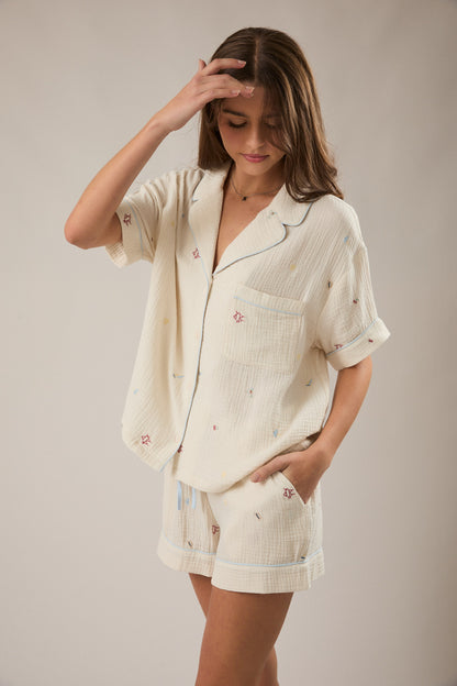 Coastal Picnic Pajama Set
