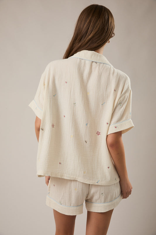 Coastal Picnic Pajama Set