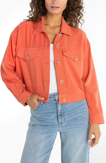 Liverpool | Oversized Cropped Denim Jacket
