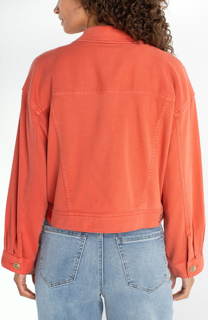 Liverpool | Oversized Cropped Denim Jacket