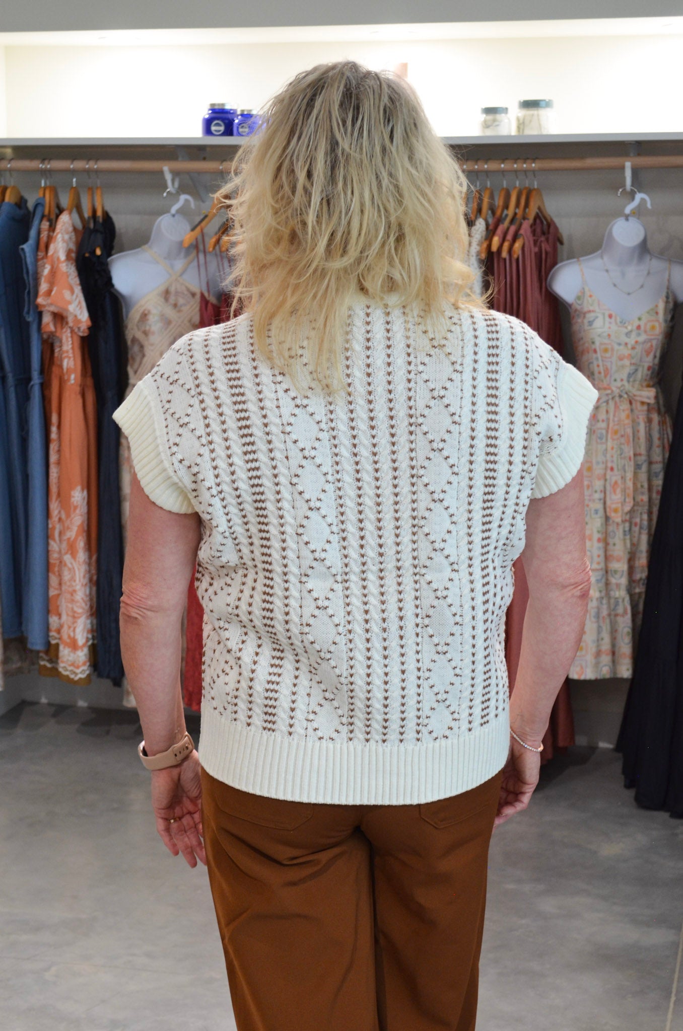 Liverpool | Cap Sleeve Dolman 1/2 Zip Sweater Back