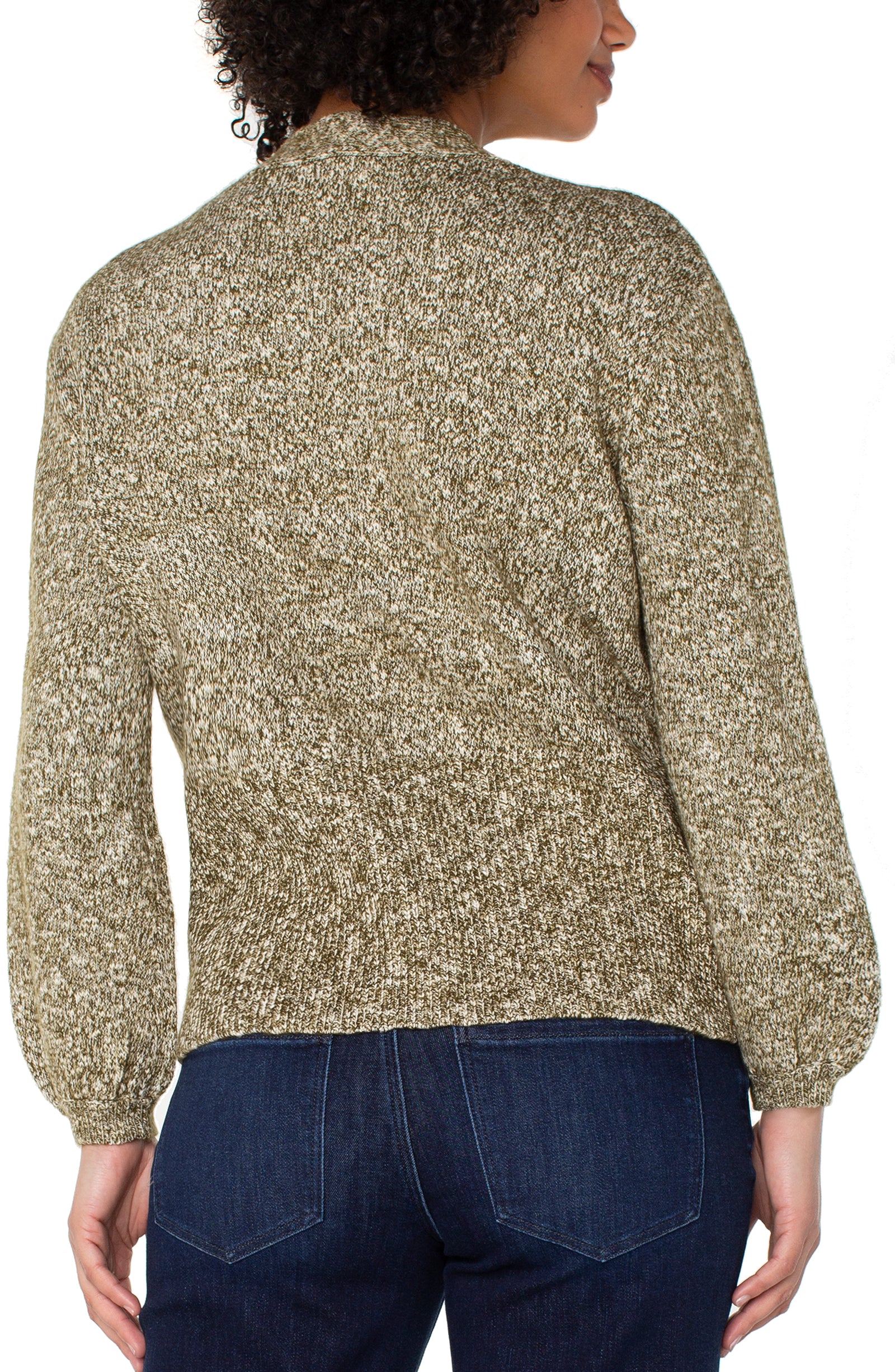 Liverpool | Long Sleeve Button Front Cardigan Back