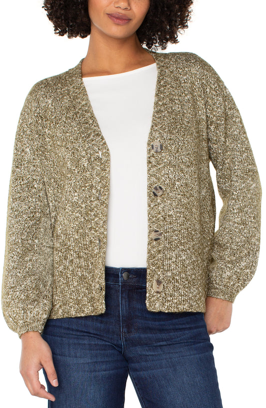 Liverpool | Long Sleeve Button Front Cardigan Unbuttoned Front