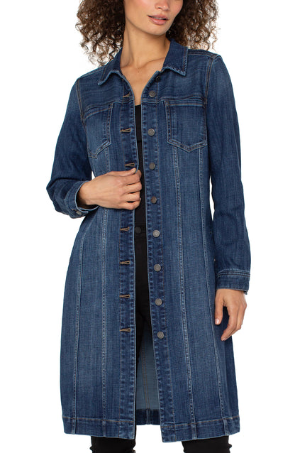 Liverpool | Long Trucker Jacket Open Front
