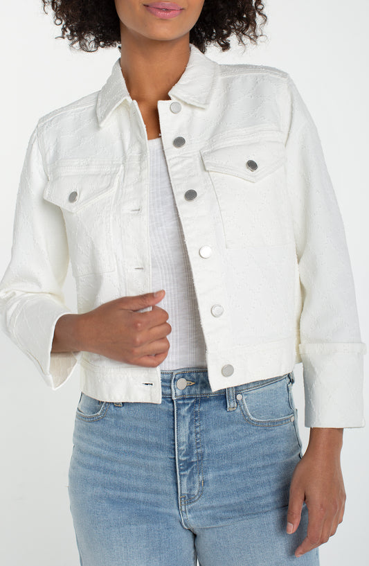 Liverpool Cropped Denim Jacket