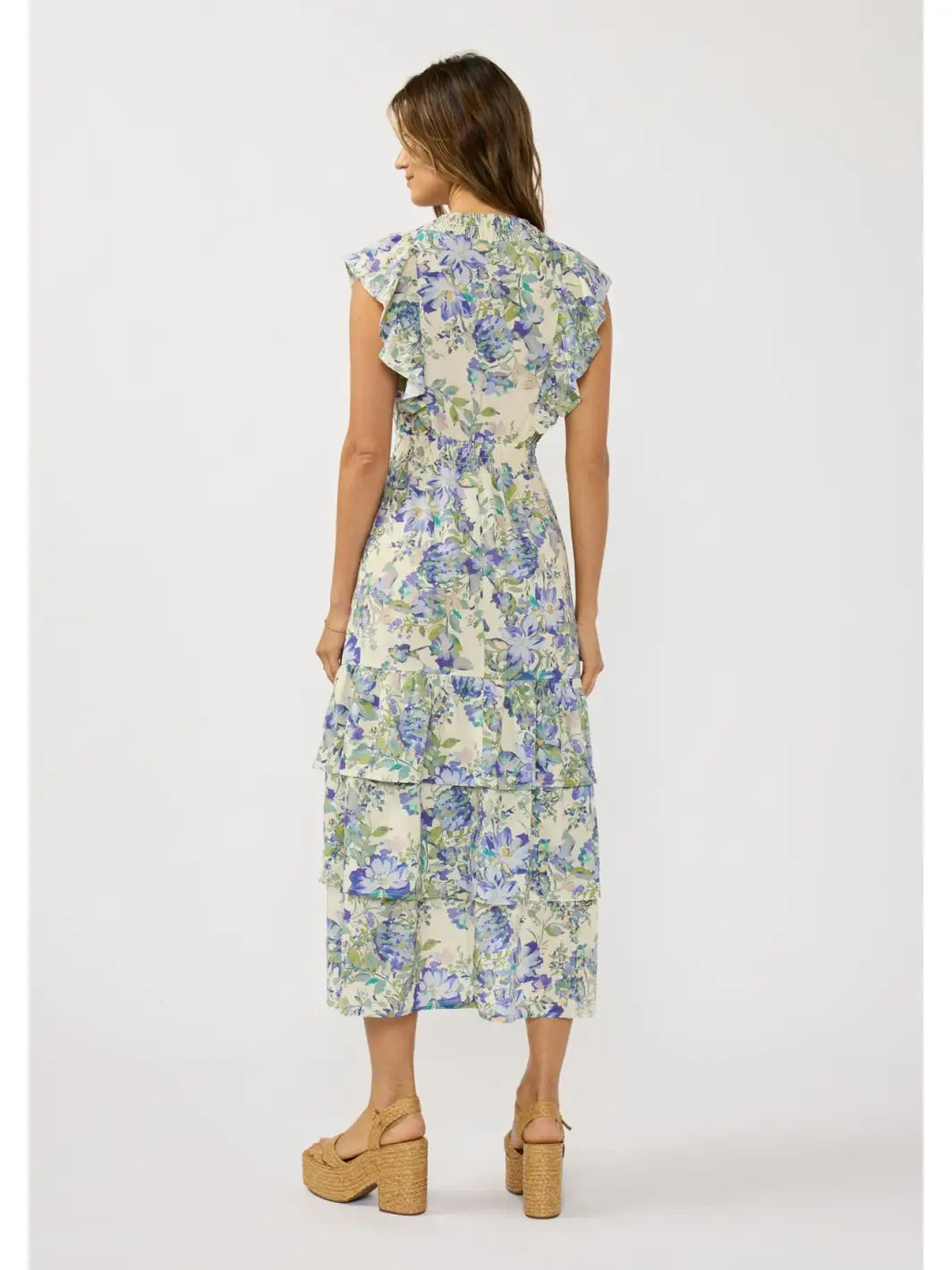 Cloverlane Ruffle Tiered Midi Dress