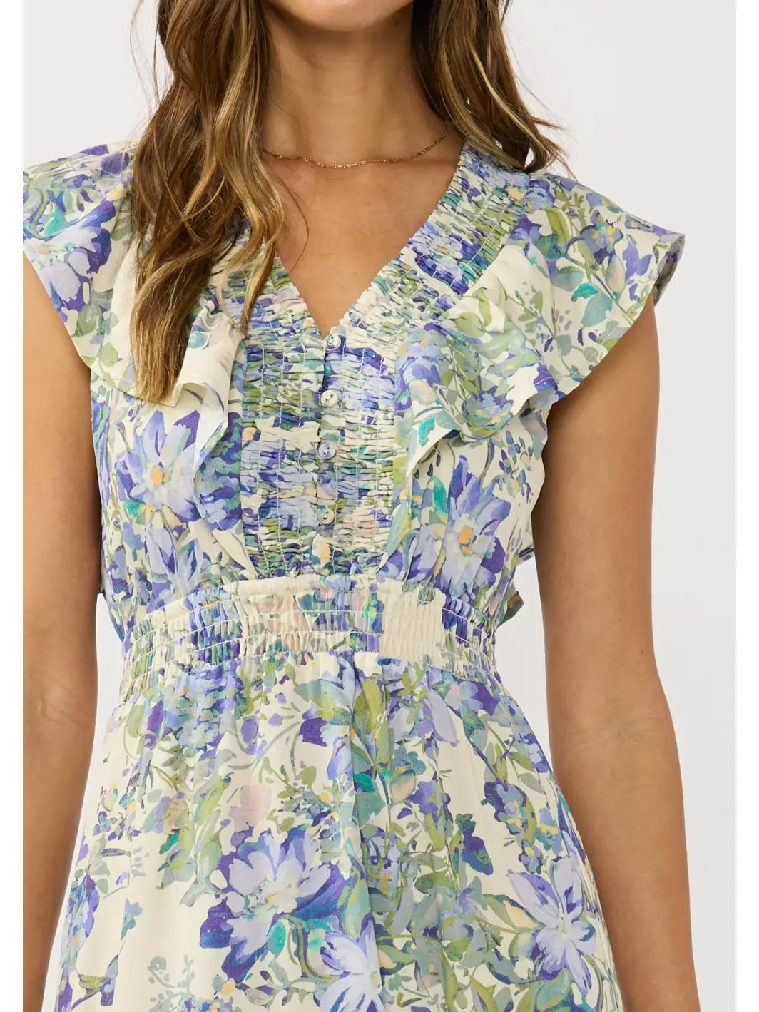 Cloverlane Ruffle Tiered Midi Dress