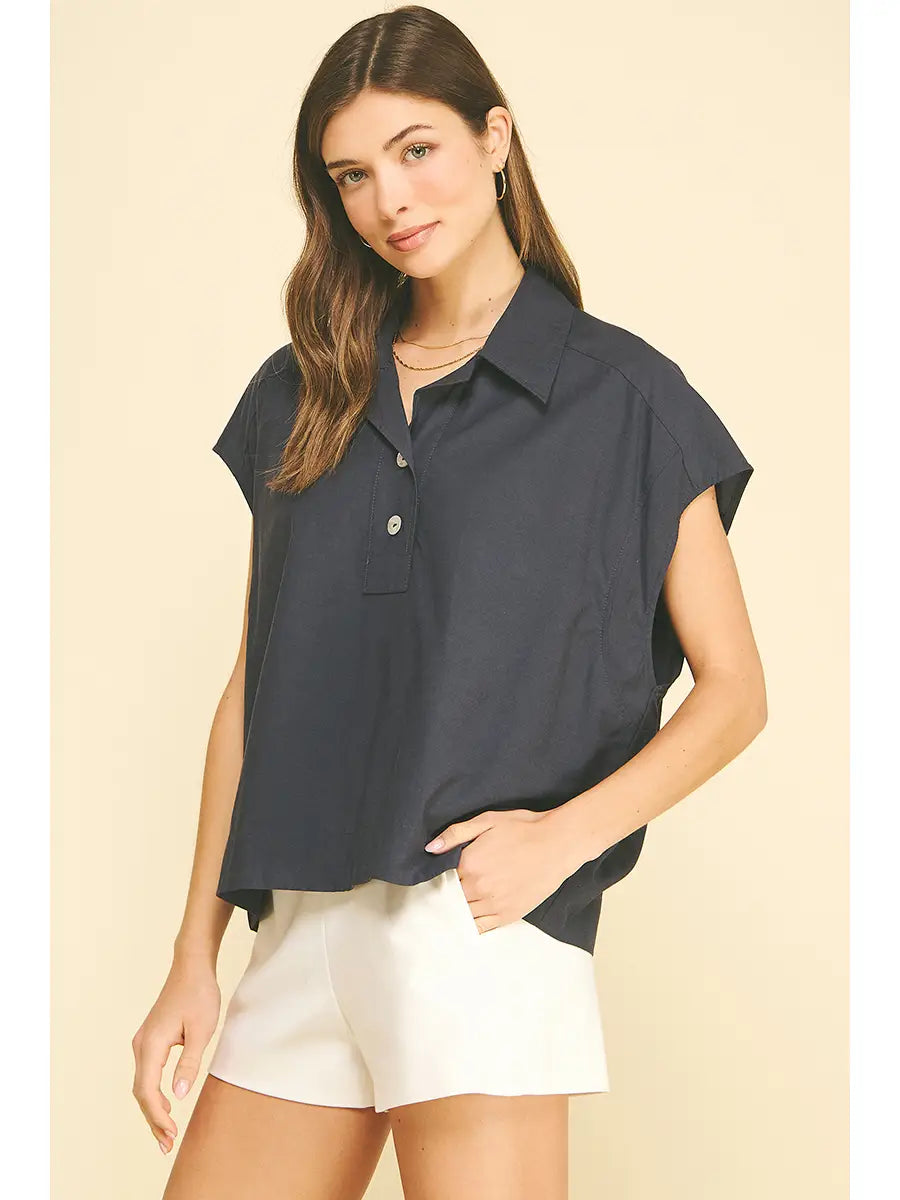 Lightweight Cap Sleeve Blouse
