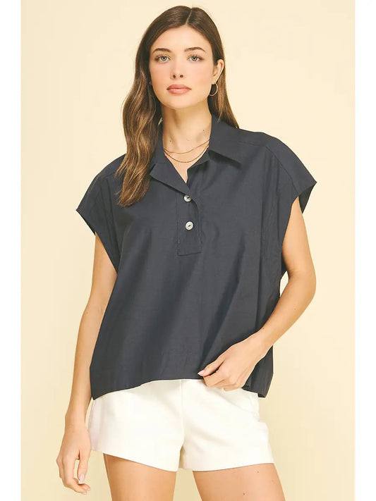 Lightweight Cap Sleeve Blouse