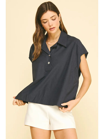 Lightweight Cap Sleeve Blouse