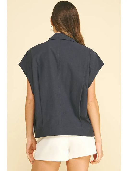 Lightweight Cap Sleeve Blouse