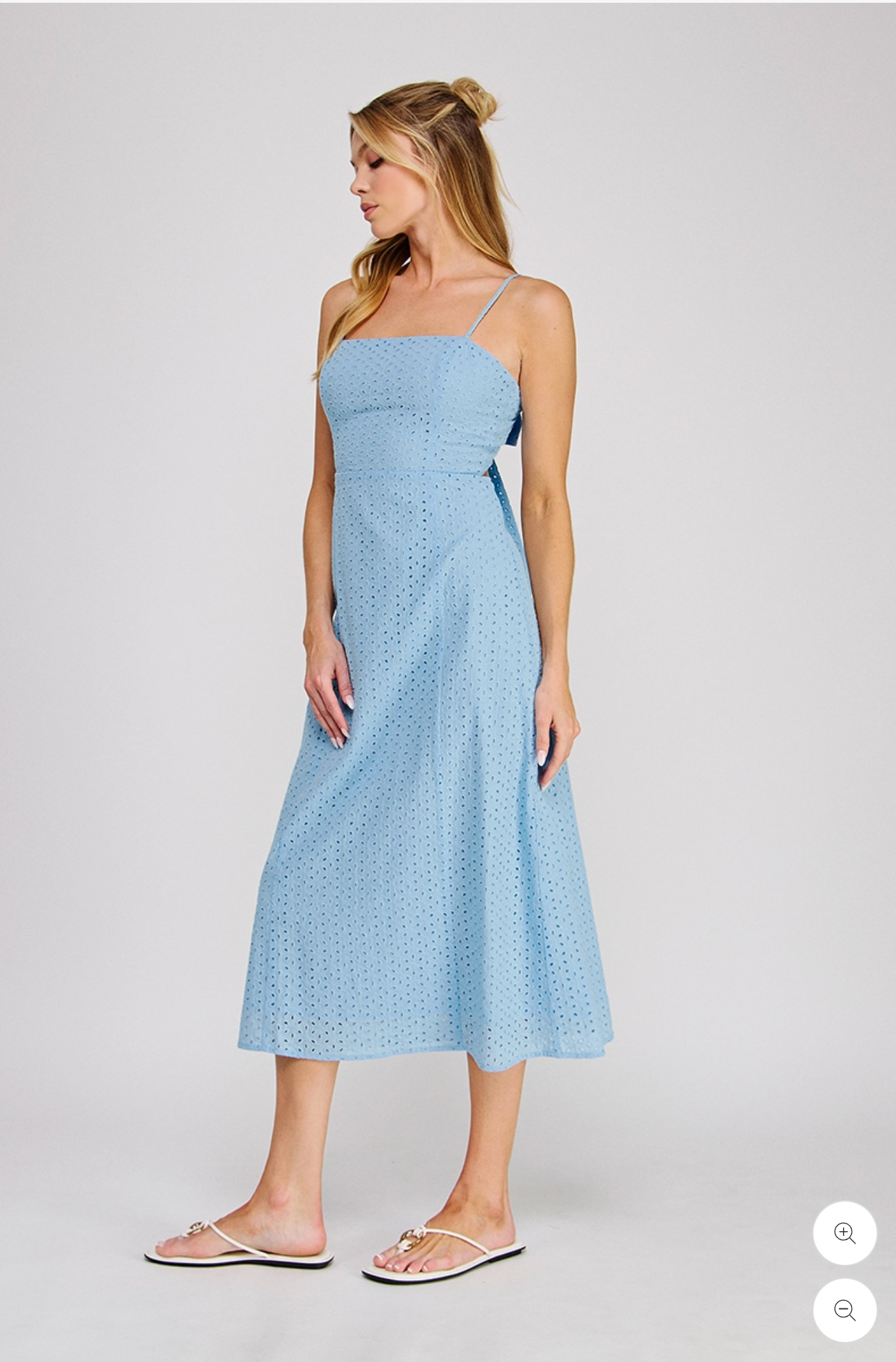 Skyline Eyelet Midi Dress