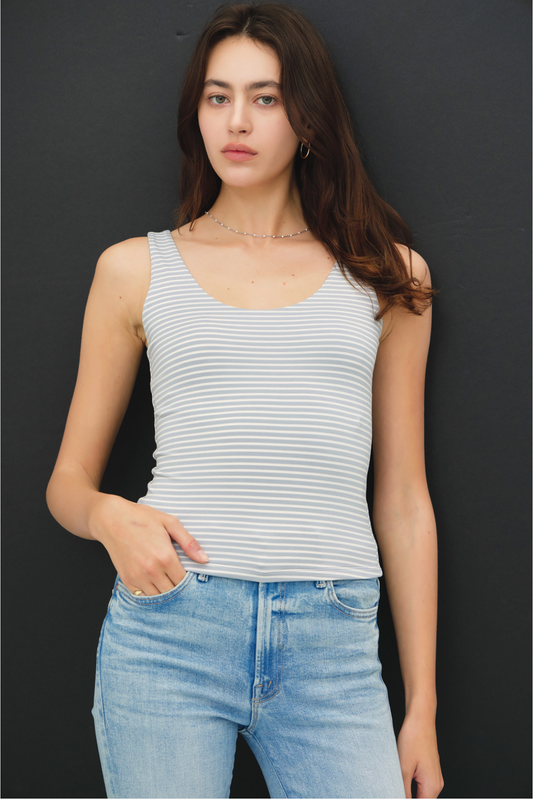 Cloudline Stripe Double Lined Tank