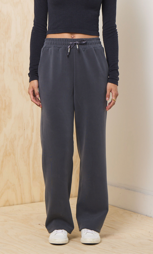 The Luxe Graphite Cloud Wide Leg Pant