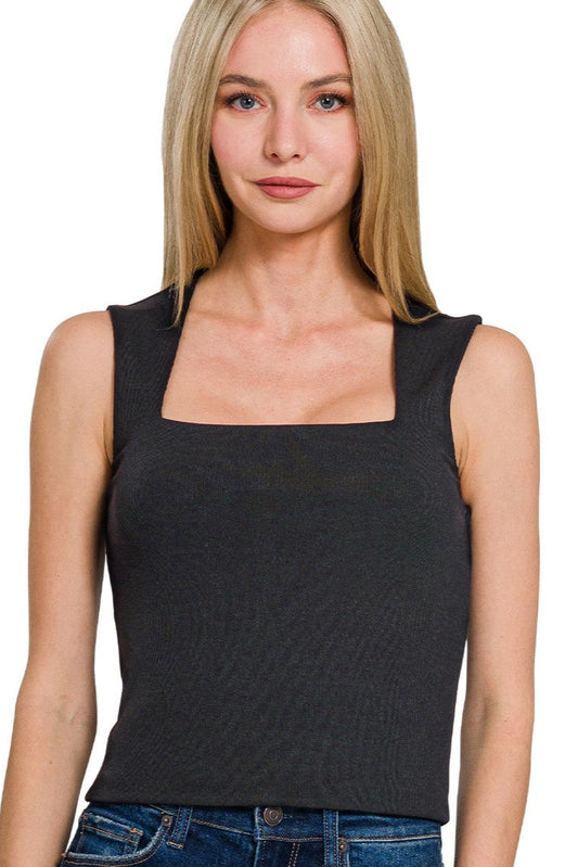 The Double Take Tank Black Front