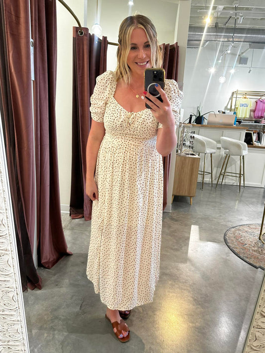 The Sunday Stroll Polka Dot Maxi Front