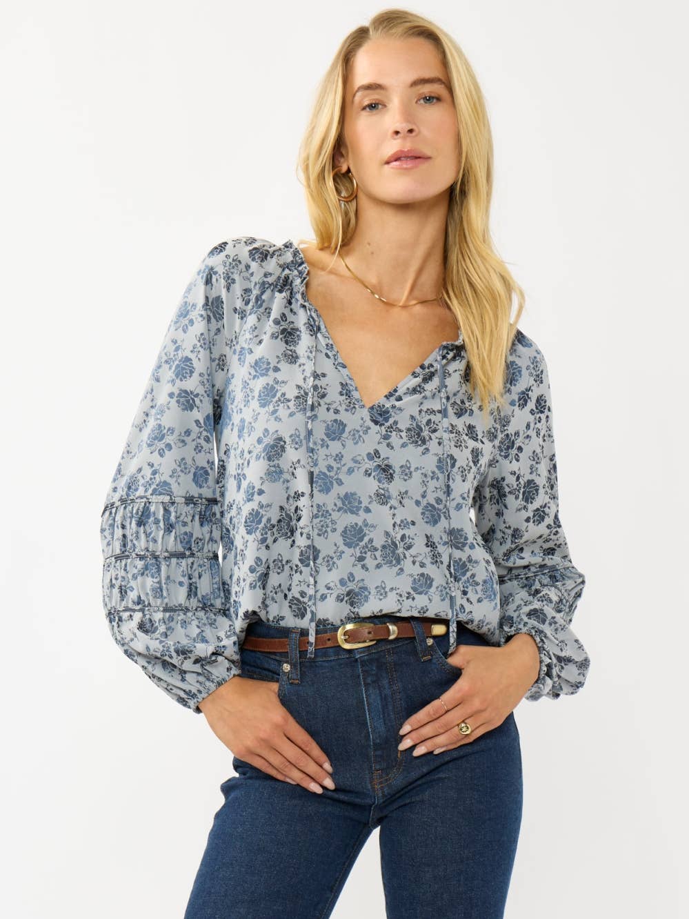 Porcelain Heirloom Floral Blouse