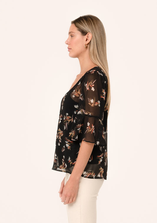 The Noir Blossom Blouse