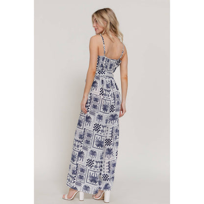 Santorini Palm Print Jumpsuit