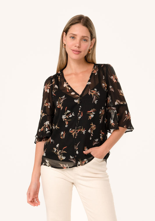 The Noir Blossom Blouse