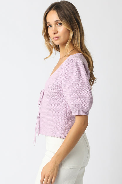 Liz Tie Front Knit Top