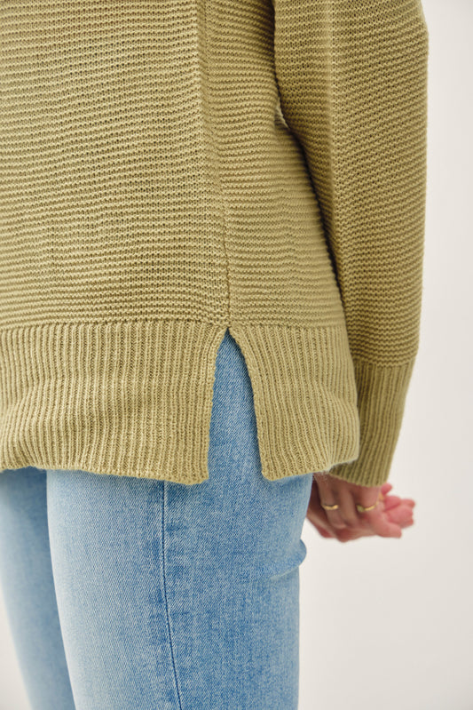 Everyday Boyfriend Fit Waffle Sweater